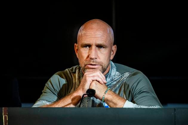 250729 Head coach Henrik Rydström during a press conference, PK, Pressekonferenz after a UEFA Champions League training session with Malmö FF on July 29, 2025 in Malmö. Photo: Christian Örnberg BILDBYRAN COP 166 CO0595 fotboll football soccer fotball uefa champions league qualifier champions league träning practice training malmö ff bbeng Copyright: CHRISTIANxÖRNBERG BB250729CO052