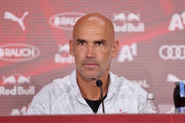 SOCCER - UEFA CL, RBS vs Brann SALZBURG,AUSTRIA,29.JUL.25 - SOCCER - UEFA Champions League, Red Bull Salzburg vs SK Brann Bergen, preview, press conference, PK, Pressekonferenz RBS. Image shows head coach Thomas Letsch (RBS).  GEPAxpictures xMathiasxMandl