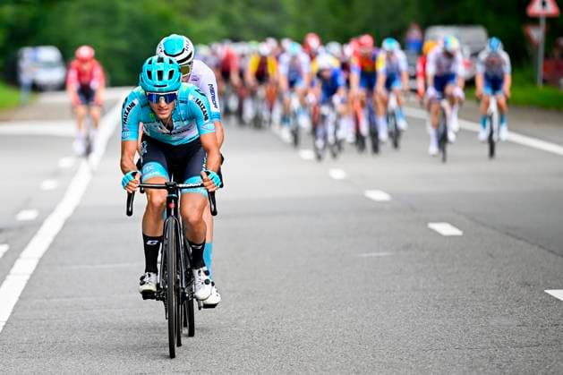 Tour de Wallonie 2025 Stage 4 SERAING, BELGIUM - JULY 29 : Martinelli Alessio of VF Group - Bardiani CSF - Faizane attacking during stage 4 of the 30th edition of Tour de Wallonie an UCI ProSeries 2.Pro cycling road race stage for Men Elite of 163.3 km with start in Welkenraedt and finish in Seraing on July 29, 2025 in Seraing, Belgium, 29 07 2025 ( Motordriver Louis Bidlot - Seraing Belgium  Copyright: xTomasxSiskx