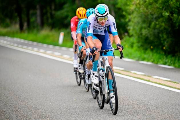 Tour de Wallonie 2025 Stage 4 SERAING, BELGIUM - JULY 29 : Borgo Alessandro of Bahrain - Victorious in the escape pack during stage 4 of the 30th edition of Tour de Wallonie an UCI ProSeries 2.Pro cycling road race stage for Men Elite of 163.3 km with start in Welkenraedt and finish in Seraing on July 29, 2025 in Seraing, Belgium, 29 07 2025 ( Motordriver Louis Bidlot - Seraing Belgium  Copyright: xTomasxSiskx