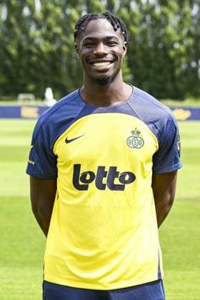 Union s Promise David poses for a portrait picture at the 2025-2026 season photoshoot of Belgian soccer team Royale Union Saint-Gilloise, Tuesday 29 July 2025 in Brussels. TOM GOYVAERTS TomxGoyvaerts  x130242739x