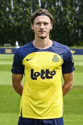 Union s Fedde Leysen poses for a portrait picture at the 2025-2026 season photoshoot of Belgian soccer team Royale Union Saint-Gilloise, Tuesday 29 July 2025 in Brussels. TOM GOYVAERTS TomxGoyvaerts  x130242787x