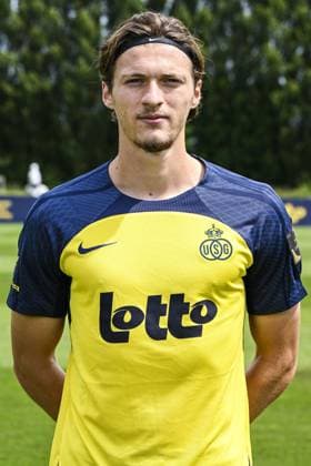 Union s Fedde Leysen poses for a portrait picture at the 2025-2026 season photoshoot of Belgian soccer team Royale Union Saint-Gilloise, Tuesday 29 July 2025 in Brussels. TOM GOYVAERTS TomxGoyvaerts  x130242788x