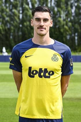 Union s Ross Sykes poses for a portrait picture at the 2025-2026 season photoshoot of Belgian soccer team Royale Union Saint-Gilloise, Tuesday 29 July 2025 in Brussels. TOM GOYVAERTS TomxGoyvaerts  x130243873x