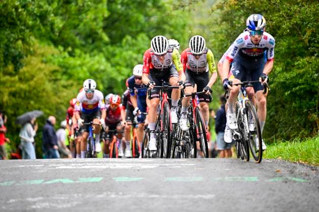 Tour de Wallonie 2025 Stage 4 SERAING, BELGIUM - JULY 29 : Riders of Intermarche - Wanty in action during stage 4 of the 30th edition of Tour de Wallonie an UCI ProSeries 2.Pro cycling road race stage for Men Elite of 163.3 km with start in Welkenraedt and finish in Seraing on July 29, 2025 in Seraing, Belgium, 29 07 2025 ( Motordriver Louis Bidlot - Seraing Belgium  Copyright: xTomasxSiskx