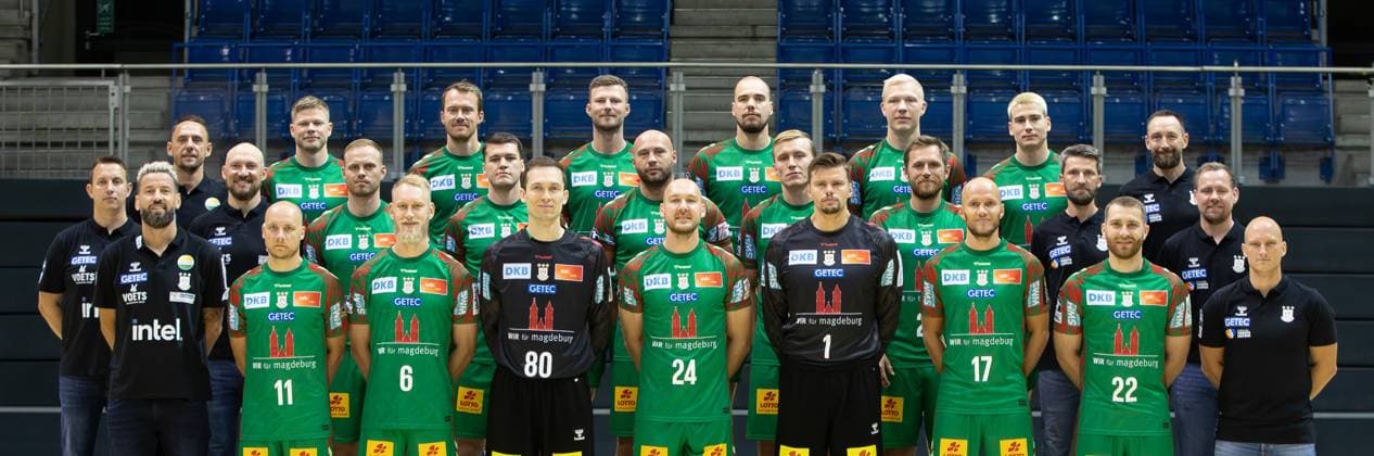 29.07.2025, xgox, Handball - Daikin HBL SC Magdeburg - Fototermin Saison 2025 26 emspor, v.l. Gruppenbild, Mannschaftsbild, Gruppenfoto, Mannschaftsfoto Magdeburg