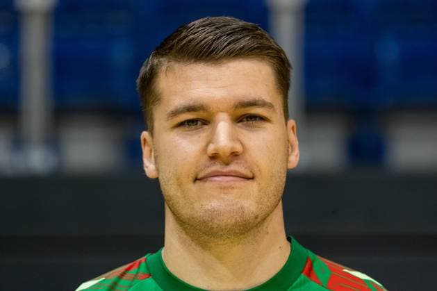 29.07.2025, xtgx, SC Magdeburg - Fototermin Saison 2025 26 v.l. Elvar Orn Jonsson (Magdeburg, 19) Portrait, Portraet, Einzelbild Magdeburg