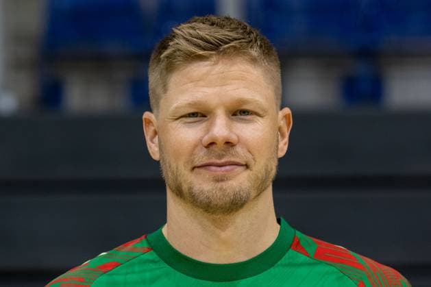 29.07.2025, xtgx, SC Magdeburg - Fototermin Saison 2025 26 v.l. Sebastian Barthold (Magdebug, 25) Portrait, Portraet, Einzelbild Magdeburg