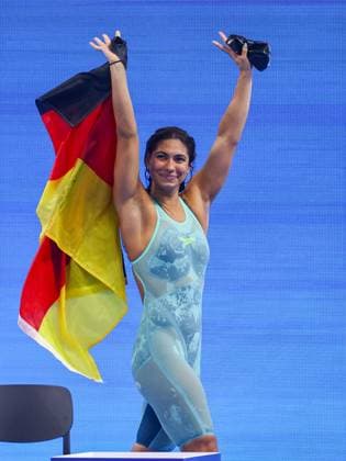 World Champion Anna Elendt of Germany Women100m Breaststroke, Swimming, Singapore 2025 World Aquatics Championships, WCH Arena, July 29, 2025, Singapore, Singapore.