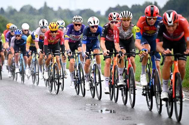 Tour de Wallonie 2025 Stage 4 SERAING, BELGIUM - JULY 29 : Kielich Timo (POL) of Alpecin-Deceuninck in action during stage 4 of the 30th edition of Tour de Wallonie an UCI ProSeries 2.Pro cycling road race stage for Men Elite of 163.3 km with start in Welkenraedt and finish in Seraing on July 29, 2025 in Seraing, Belgium, 29 07 2025 ( Motordriver Louis Bidlot - Seraing Belgium  Copyright: xTomasxSiskx