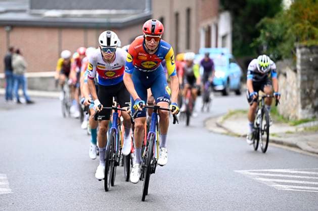 Tour de Wallonie 2025 Stage 4 SERAING, BELGIUM - JULY 29 : Vacek Mathias (CZE) of Lidl - Trek in action during stage 4 of the 30th edition of Tour de Wallonie an UCI ProSeries 2.Pro cycling road race stage for Men Elite of 163.3 km with start in Welkenraedt and finish in Seraing on July 29, 2025 in Seraing, Belgium, 29 07 2025 ( Motordriver Louis Bidlot - Seraing Belgium  Copyright: xTomasxSiskx