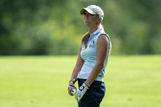 Maxima Purkart (GC St. Leon-Rot) am letzten Loch auf das Gruen, ist enttäuscht enttaeuscht, unzufrieden, GER, 15. BWGV-INTERNATIONAL MATCHPLAY-TROPHY, Golf, Maedchen und Jungen, imt Golf, 26.-29.07.2025, GER, 15. BWGV-INTERNATIONAL MATCHPLAY-TROPHY, Golf, Maedchen und Jungen, imt Golf, 26.-29.07.2025 Wain Copyright: xEibner-Pressefotox EP_SWA