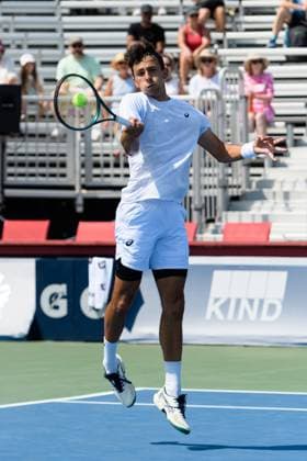 July 29, 2025, Toronto, Ontario, Canada: Toronto, Ontario Ã¢â‚¬ July 29, 2025: EMILIO NAVA of the United States returns a shot against TERENCE ATMANE of France during the National Bank Open Presented by Rogers at Sobeys Stadium in Toronto, Ontario. Toronto Canada - ZUMAr228 20250729_znp_r228_005 Copyright: xVasiliyxRyabykhx