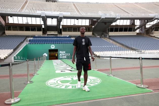 Mohamed Diomande walks out the tunnel ahead of tomorrow s Champions League second leg qualifying match against Panathinaikos. Rangers press conference, PK, Pressekonferenz - Athens Olympic Stadium, Greece - 29 Jul 2025Athens Athens Olympic Stadium United Kingdom  Copyright: xO Rourke RangersxFC Shutterstockx 15419528m