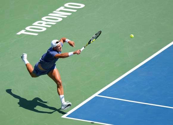 July 29, 2025, Toronto, On, CANADA: Holger Rune of Denmark returns the ball against Giovanni Mpetshi Perricard of France during second round tennis action at the National Bank Open in Toronto on Tuesday, July 29, 2025. Canada News - July 29, 2025  - ZUMAc35_ 20250729_zaf_c35_027 Copyright: xNathanxDenettex