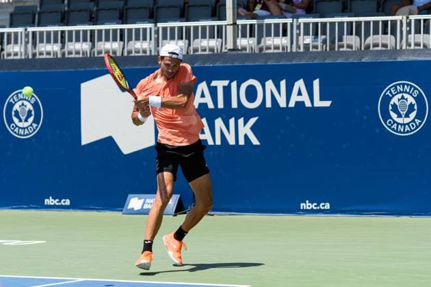 July 29, 2025, Toronto, Ontario, Canada: Toronto, Ontario Ã¢â‚¬ July 29, 2025: JUAN PABLO FICOVICH of Argentina returns a shot against KAREN KHACHANOV during the National Bank Open Presented by Rogers at Sobeys Stadium in Toronto, Ontario. Toronto Canada - ZUMAr228 20250729_znp_r228_017 Copyright: xVasiliyxRyabykhx
