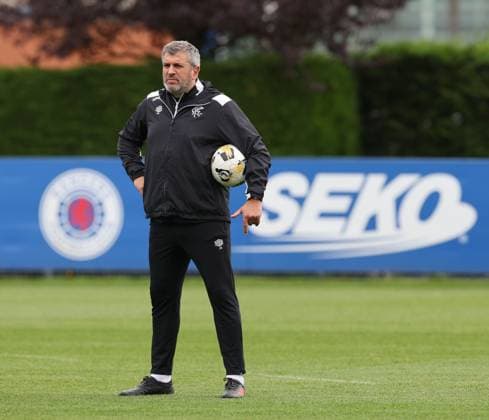 Goalkeeping coach Salvatore Bibbo at training ahead of tomorrow s Champions League second leg qualifying match against Panathinaikos. Rangers Training - The Rangers Training Centre, Glasgow, Lanarkshire, Scotland, UK - 29 Jul 2025Glasgow The Rangers Training Centre Lanarkshire United Kingdom  Copyright: xO Rourke RangersxFC Shutterstockx 15419009ca