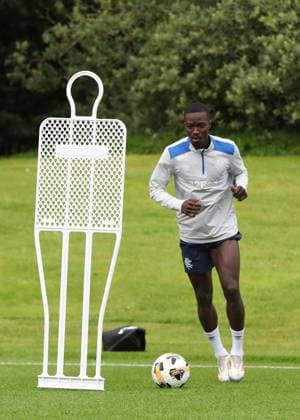 Mohamed Diomande training ahead of tomorrow s Champions League second leg qualifying match against Panathinaikos. Rangers Training - The Rangers Training Centre, Glasgow, Lanarkshire, Scotland, UK - 29 Jul 2025Glasgow The Rangers Training Centre Lanarkshire United Kingdom  Copyright: xO Rourke RangersxFC Shutterstockx 15419009bn