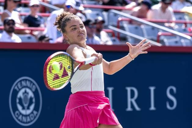 July 29, 2025, Montreal, Quebec, Canada: JASMINE PAOLINI (7) forehand in second set against Aoi Ito (Q) from Japan in round of 64 from Italia at Canadian Open at IGA stadium in Montreal, Quebec, Canada on 2024-05-24 Montreal Canada - ZUMAl189 20250729_zsp_l189_072 Copyright: xYannickxLegarex