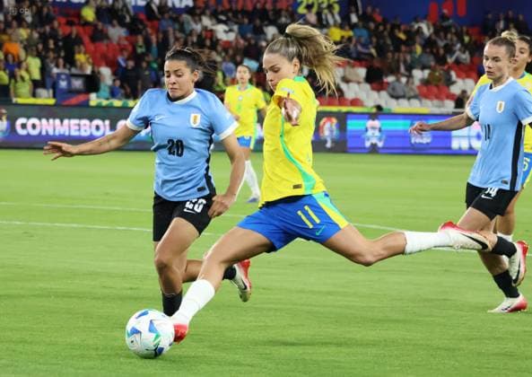 COPA AMERICA FEMENINA BRASIL VS URUGUAY 29 de julio del 2025 Encuentro entre Brasil VS Uruguay por la Copa AmÃ rica Femenina en el estadio Rodrigo Paz. QUITO PICHINCHA ECUADOR Copyright: xHENRYxLAPOx