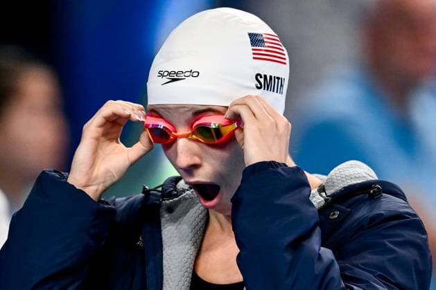 Regan Smith of United States of America prepares to compete in the swimming 50m Backstroke Women Heats during the 22nd World Aquatics Championships at the WAC Arena in Singapore (Singapore), July 30, 2025. Andrea Masini