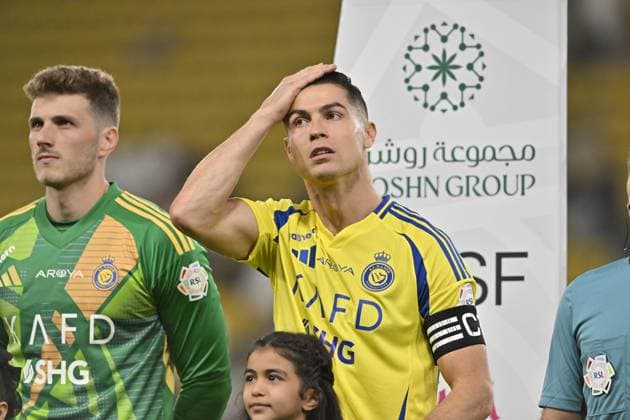 Al-Nassr v Al-Shabab - Saudi Pro League??????? RIYADH, SAUDI ARABIA - MARCH 07: Cristiano Ronaldo of Al-Nassr during the Saudi Pro League week 24 match between Al-Nassr and Al-Shabab at Al-Awwal Park in Riyadh, Saudi Arabia on March 7, 2025. Riyad Suudi Arabistan. Editorial use only. Please get in touch for any other usage.  Copyright: x2025xAnadoluxMohammedxSaadx