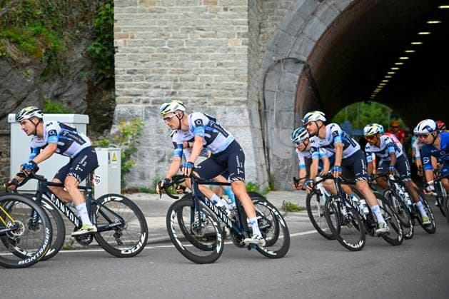 Tour de Wallonie 2025 Stage 5 BERTRIX, BELGIUM - JULY 30 : Riders Movistar Team in action during stage 5 of the 30th edition of Tour de Wallonie an UCI ProSeries 2.Pro cycling road race stage for Men Elite of 183.2 km with start in Bertrix and finish in Bertrix on July 30, 2025 in Bertrix, Belgium, 30 07 2025 ( Motordriver Louis Bidlot - Bertrix Belgium  Copyright: xTomasxSiskx