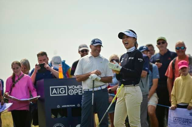 30th July 2025; Royal Porthcawl Golf Club, Porthcawl, Wales; AIG Womens Open Golf, Practice Day; Tournament reigning champion Lydia Ko on the 10th tee box  AledxHopkins