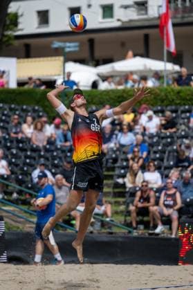 RECORD DATE NOT STATED European Championship, EM, Europameisterschaft - Beachvolleyball Düsseldorf, 30.07.2025 Benedikt Sagstetter (GER); European Championship - Beachvolleyball Düsseldorf am 30.07.2025 Copyright: xBEAUTIFULxSPORTS PeterxWeberx
