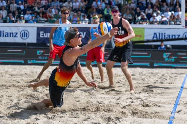 RECORD DATE NOT STATED European Championship, EM, Europameisterschaft - Beachvolleyball Düsseldorf, 30.07.2025 Benedikt Sagstetter (GER); European Championship - Beachvolleyball Düsseldorf am 30.07.2025 Copyright: xBEAUTIFULxSPORTS PeterxWeberx