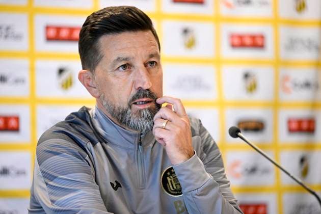 BK Hacken v RSC Anderlecht - UEFA Europa League Media Activities 30 07 2025 GOTHENBURG, SWEDEN - JULY 30 : Hasi Besnik head coach of RSC Anderlecht talking to the press during a press conference, PK, Pressekonferenz ahead of the UEFA Europa League 2025 26 second qualifying round second leg between BK Hacken and RSC Anderlecht on July 30, 2025 in Gothenburg, Sweden, 30 07 2025 Gothenburg Sweden  Copyright: xNicoxVereeckenx