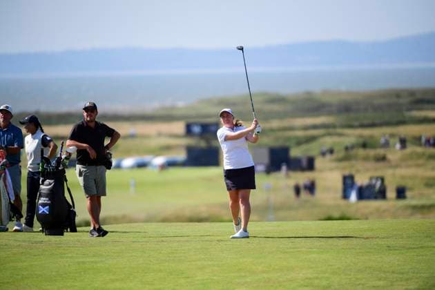 30th July 2025; Royal Porthcawl Golf Club, Porthcawl, Wales; AIG Womens Open Golf, Practice Day; Gemma Dryburgh on hole 13  AledxHopkins
