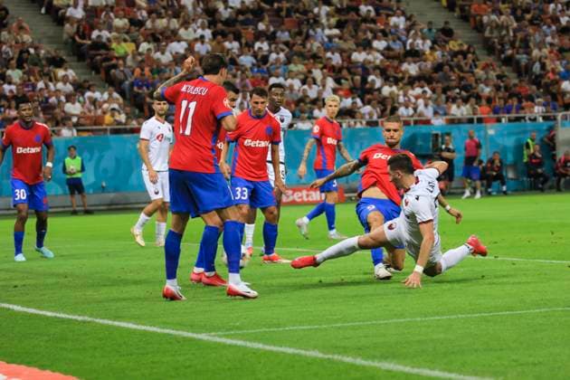 July 30, 2025,UEFA CHAMPIONS LEAGUE, Second qualifying round 2nd leg, FCSV (ROU) vs Shkendija (MKD), Bucharest, National Arena Stadium 77 Liridon Latifi scores his side equlizer