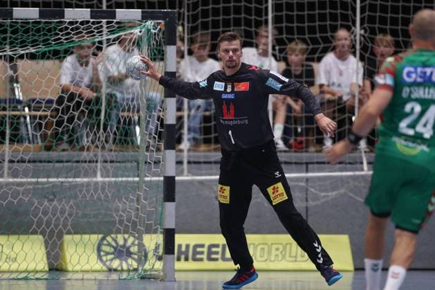 30.07.2025, xtgx, Handball, Testspiel, SC Magdeburg - Fredericia Handboldklub v.l. Sergey Hernandez Ferrer (Magdeburg, 1) Ilsenburg