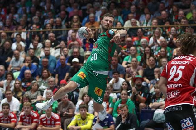 30.07.2025, xtgx, Handball, Testspiel, SC Magdeburg - Fredericia Handboldklub v.l. Philipp Weber (Magdeburg, 20) wirft Tor, Torschuetze, erzielt Tor, Treffer, scores the goal Ilsenburg
