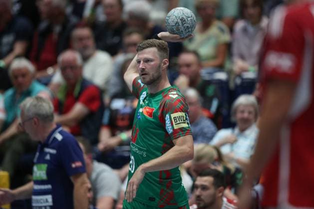 30.07.2025, xtgx, Handball, Testspiel, SC Magdeburg - Fredericia Handboldklub v.l. Philipp Weber (Magdeburg, 20) Ilsenburg