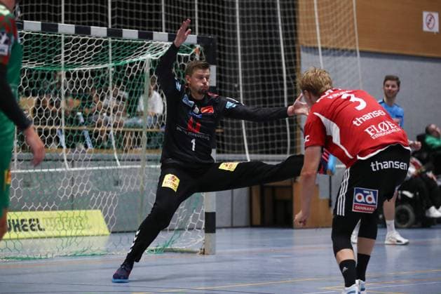 30.07.2025, xtgx, Handball, Testspiel, SC Magdeburg - Fredericia Handboldklub v.l. Sergey Hernandez Ferrer (Magdeburg, 1) Parade, haelt den Ball, faengt den Ball, pariert Ilsenburg