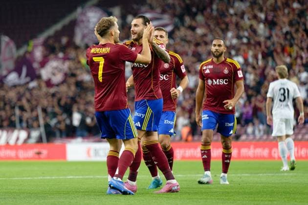 Geneva, Switzerland, July 30 2025 : during the UEFA Champions League Second Qualifying Round match between Servette FC and Viktoria Plzen at Stade de Geneve in Geneva, Switzerland (Giuseppe Velletri SPP) Copyright: xGiuseppexVelletrix xSPPx spp-en-GiVeSp-DZ8_0102