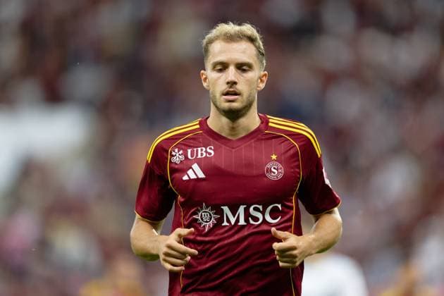 Geneva, Switzerland, July 30 2025 : Giotto Morandi (7 Servette FC) portrait (headshot close up) during the UEFA Champions League Second Qualifying Round match between Servette FC and Viktoria Plzen at Stade de Geneve in Geneva, Switzerland (Giuseppe Velletri SPP) Copyright: xGiuseppexVelletrix xSPPx spp-en-GiVeSp-DZ9_9330