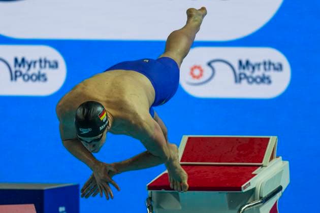 World Aquatics Championship in Singapore Lukas Martens of Germany in action at the Men?s 800m Freestyle Final at the World Aquatics Championships Singapore 2025 in Singapore, 30 July 2025. Singapore Singapore Copyright: xMatrixxImages SimonxLimx 
