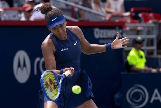 July 30, 2025, Montreal, Quebec, Canada: NAOMI OSAKA from Japan forehand in third set against Liudmila Samsonova in round of 64 at Canadian Open at IGA stadium in Montreal, Quebec, Canada on 2024-05-24 Montreal Canada - ZUMAl189 20250730_zsp_l189_060 Copyright: xYannickxLegarex