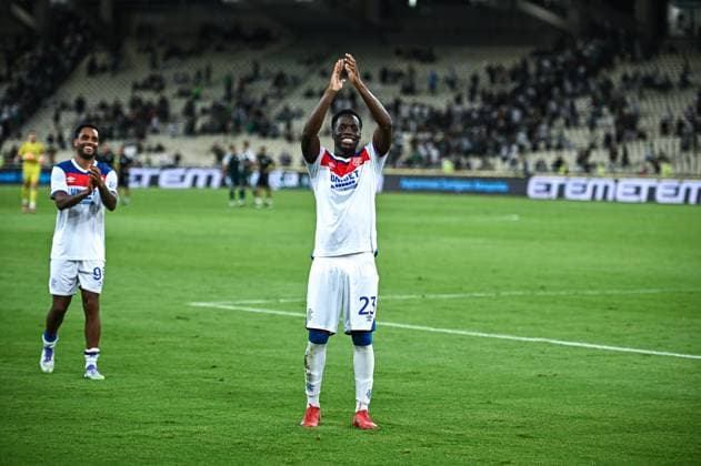 23 Djeidi Gassama of Rangers celebrating the victory during the Champions League, second qualifying round, 2nd leg match between Panathinaikos and Rangers at OAKA Stadium on July 30, 2025, in Athens, Greece.  Copyright: xStefanosxKyriazis IPAxSportx xipa-agency.netx xx IPA_61336009 IPA_Agency_IPA61336009