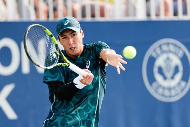 National Bank Open 2025 - Day 5 TORONTO, CANADA - JULY 30: Yosuke Watanuki of Japan in action against Frances Tiafoe of the United States on day five of the 2025 National Bank Open in Toronto, Ontario, Canada on July 30, 2025. Mert Alper Dervis Anadolu Ontario Canada. Editorial use only. Please get in touch for any other usage.  Copyright: x2025xAnadoluxMertxAlperxDervisx
