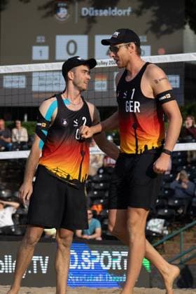RECORD DATE NOT STATED European Championship, EM, Europameisterschaft - Beachvolleyball Düsseldorf, 30.07.2025 Clemens Wickler (GER), Nils Ehlers (GER); European Championship - Beachvolleyball Düsseldorf am 30.07.2025 Copyright: xBEAUTIFULxSPORTS PeterxWeberx