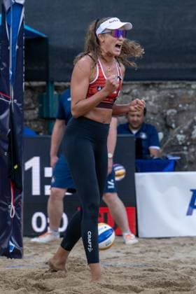 RECORD DATE NOT STATED European Championship, EM, Europameisterschaft - Beachvolleyball Düsseldorf, 30.07.2025 Anouk Verge-Depre ( SUI ); European Championship - Beachvolleyball Düsseldorf am 30.07.2025 Copyright: xBEAUTIFULxSPORTS PeterxWeberx