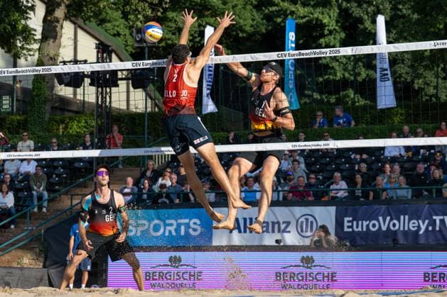 RECORD DATE NOT STATED European Championship, EM, Europameisterschaft - Beachvolleyball Düsseldorf, 30.07.2025 Nils Ehlers (GER), Clemens Wickler (GER); European Championship - Beachvolleyball Düsseldorf am 30.07.2025 Copyright: xBEAUTIFULxSPORTS PeterxWeberx