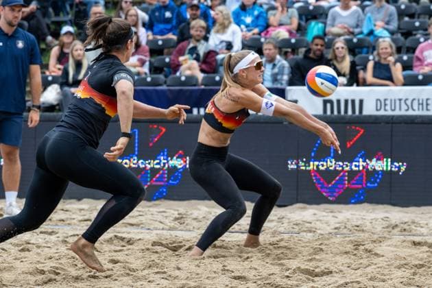 RECORD DATE NOT STATED European Championship, EM, Europameisterschaft - Beachvolleyball Düsseldorf, 31.07.2025 Sandra Ittlinger (GER); European Championship - Beachvolleyball Düsseldorf am 31.07.2025 Copyright: xBEAUTIFULxSPORTS PeterxWeberx