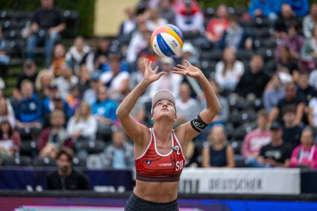 RECORD DATE NOT STATED European Championship, EM, Europameisterschaft - Beachvolleyball Düsseldorf, 31.07.2025 Anouk Verge-Depre ( SUI ); European Championship - Beachvolleyball Düsseldorf am 31.07.2025 Copyright: xBEAUTIFULxSPORTS PeterxWeberx