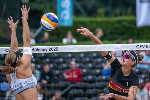 RECORD DATE NOT STATED European Championship, EM, Europameisterschaft - Beachvolleyball Düsseldorf, 31.07.2025 Svenja Mueller (GER); European Championship - Beachvolleyball Düsseldorf am 31.07.2025 Copyright: xBEAUTIFULxSPORTS PeterxWeberx