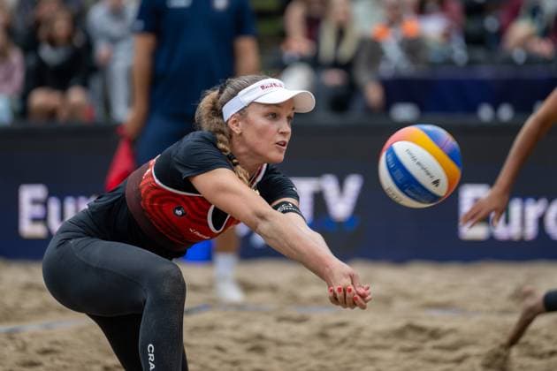 RECORD DATE NOT STATED European Championship, EM, Europameisterschaft - Beachvolleyball Düsseldorf, 31.07.2025 Anouk Verge-Depre ( SUI ); European Championship - Beachvolleyball Düsseldorf am 31.07.2025 Copyright: xBEAUTIFULxSPORTS PeterxWeberx